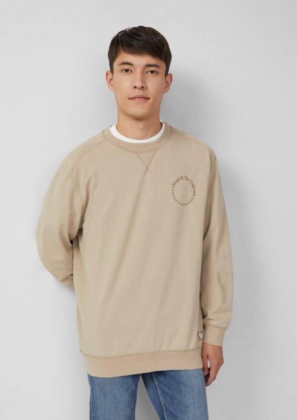 Leichtes Sweatshirt mit Rücken-Print und Rippbündchen