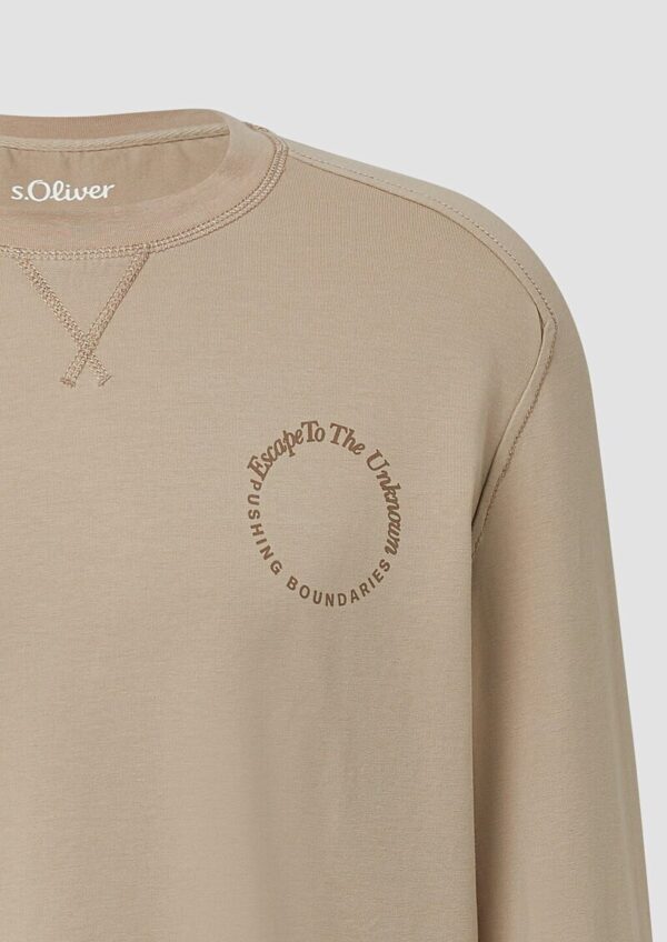 Leichtes Sweatshirt mit Rücken-Print und Rippbündchen