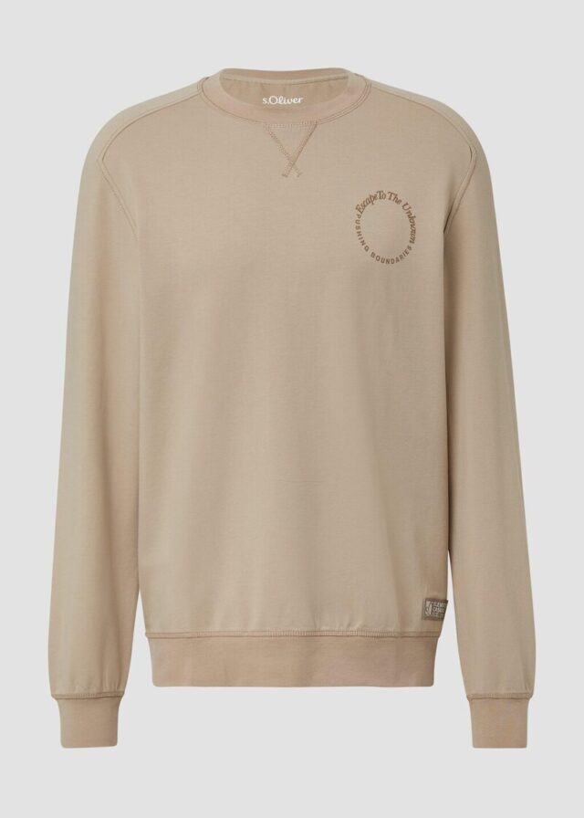 Leichtes Sweatshirt mit Rücken-Print und Rippbündchen