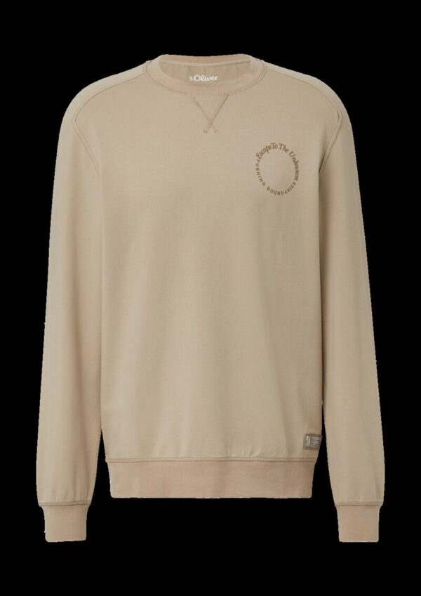 Leichtes Sweatshirt mit Rücken-Print und Rippbündchen