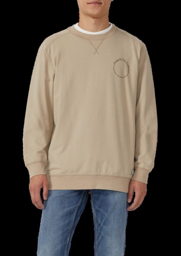 Leichtes Sweatshirt mit Rücken-Print und Rippbündchen