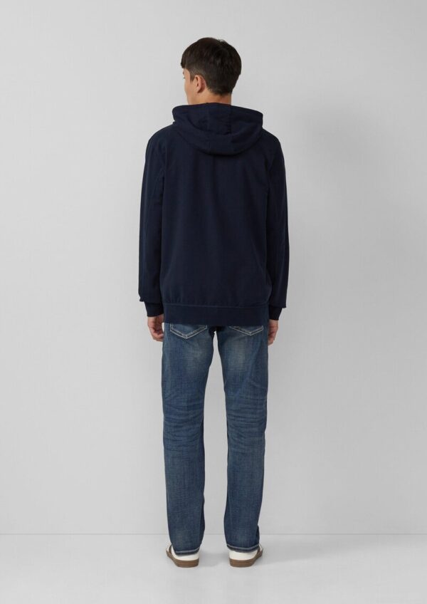 Sportive Hoodie-Sweatjacke im Fabricmix