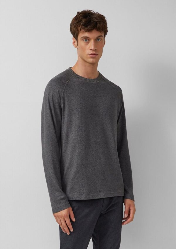 Softes Longsleeve in Melange-Optik
