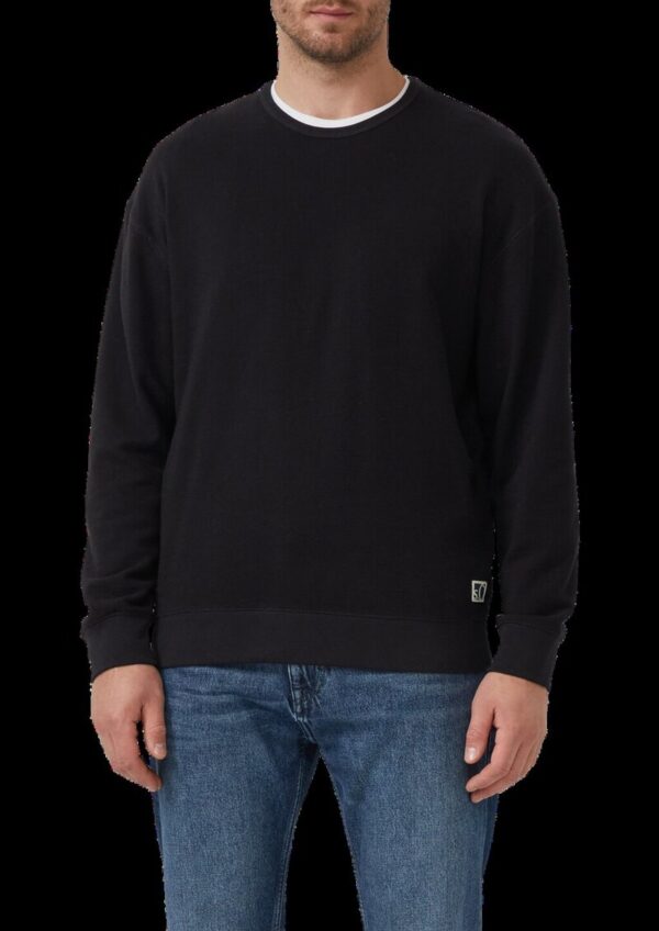 Strukturiertes Relaxed-Fit-Sweatshirt mit Label-Patch