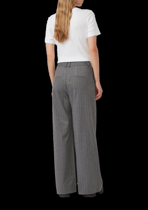 Wide-Leg-Hose mit Nadelstreifen und Eingrifftaschen