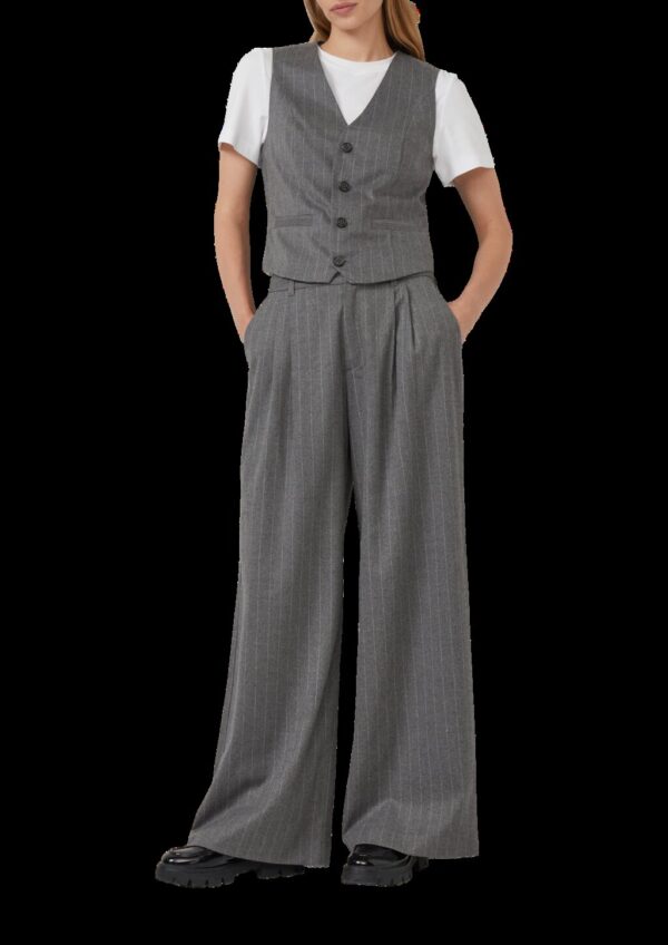 Wide-Leg-Hose mit Nadelstreifen und Eingrifftaschen