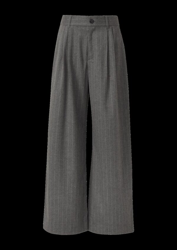 Wide-Leg-Hose mit Nadelstreifen und Eingrifftaschen