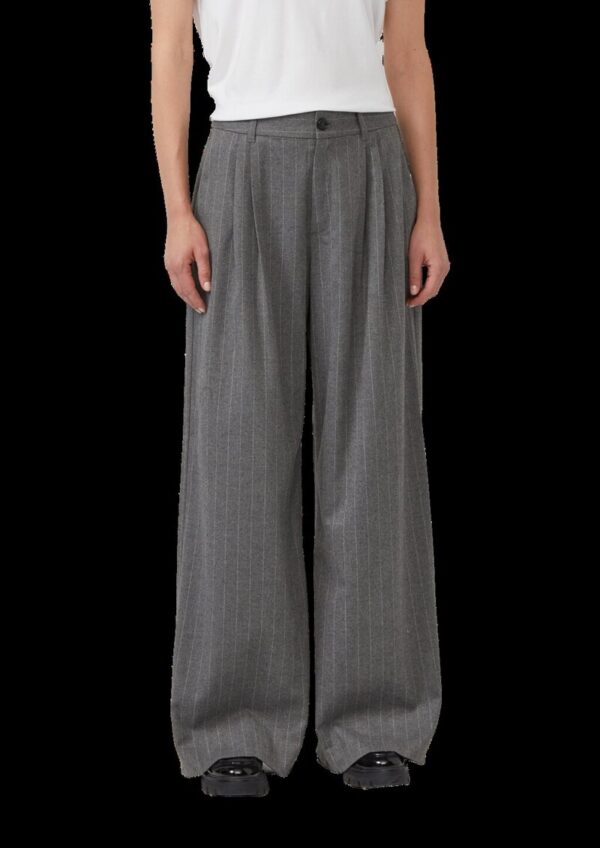 Wide-Leg-Hose mit Nadelstreifen und Eingrifftaschen