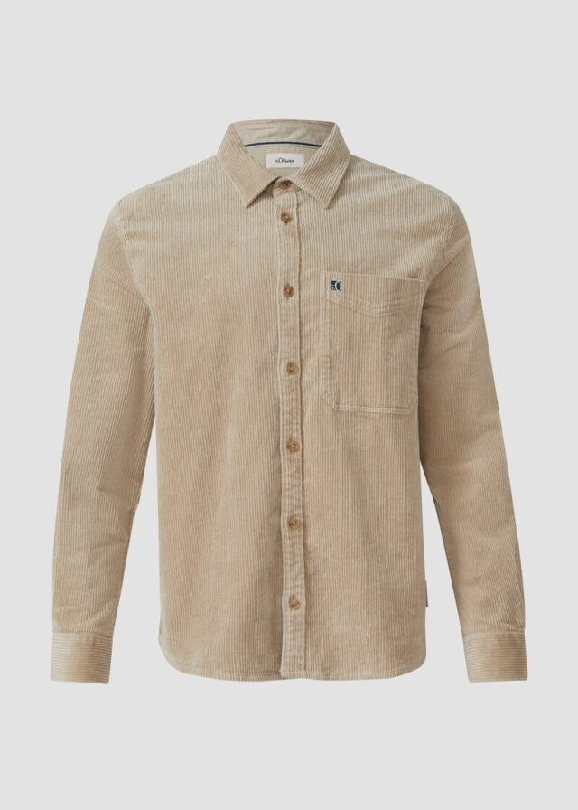 Lässiges Cord-Overshirt aus Baumwollstretch