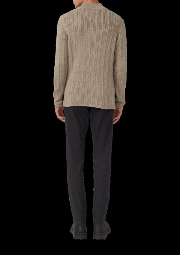 Melierter Strick-Troyer mit Rippstruktur