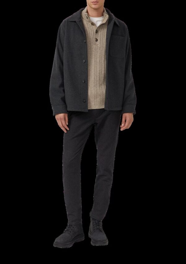 Melierter Strick-Troyer mit Rippstruktur