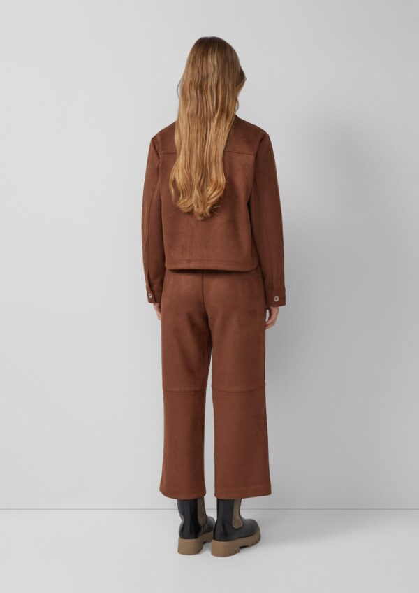 Leichte Jacke in Veloursleder-Optik mit aufgesetzten Taschen