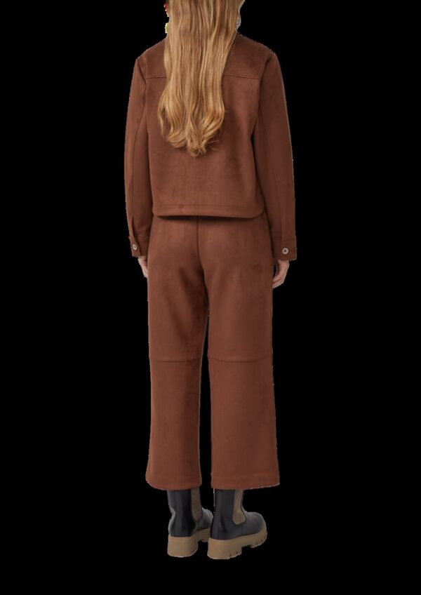 Leichte Jacke in Veloursleder-Optik mit aufgesetzten Taschen