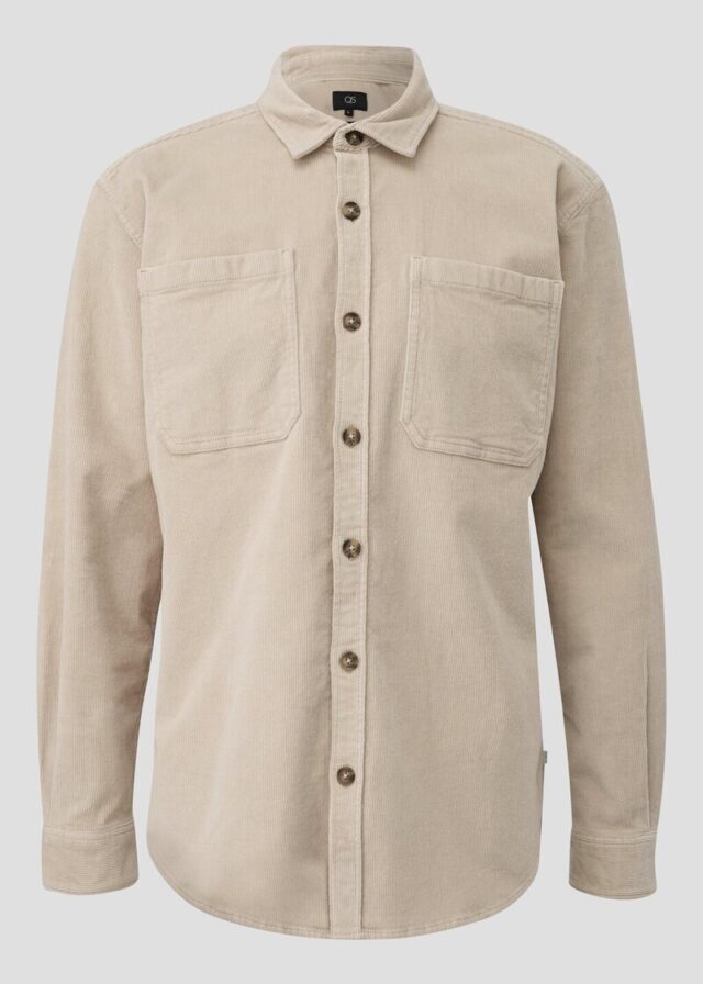 Overshirt aus Cord mit aufgestetzten Taschen