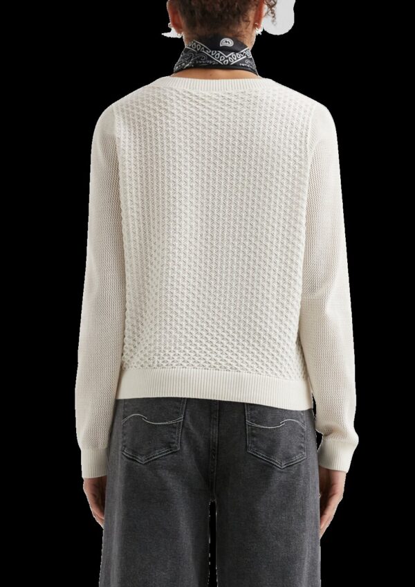 Baumwollpullover mit Ajourmuster