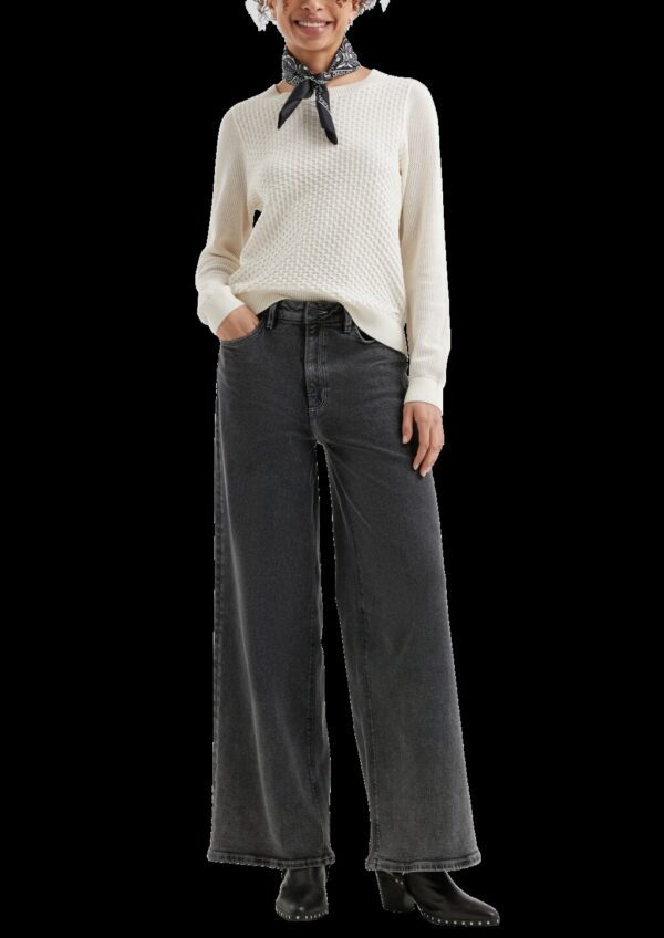 Baumwollpullover mit Ajourmuster