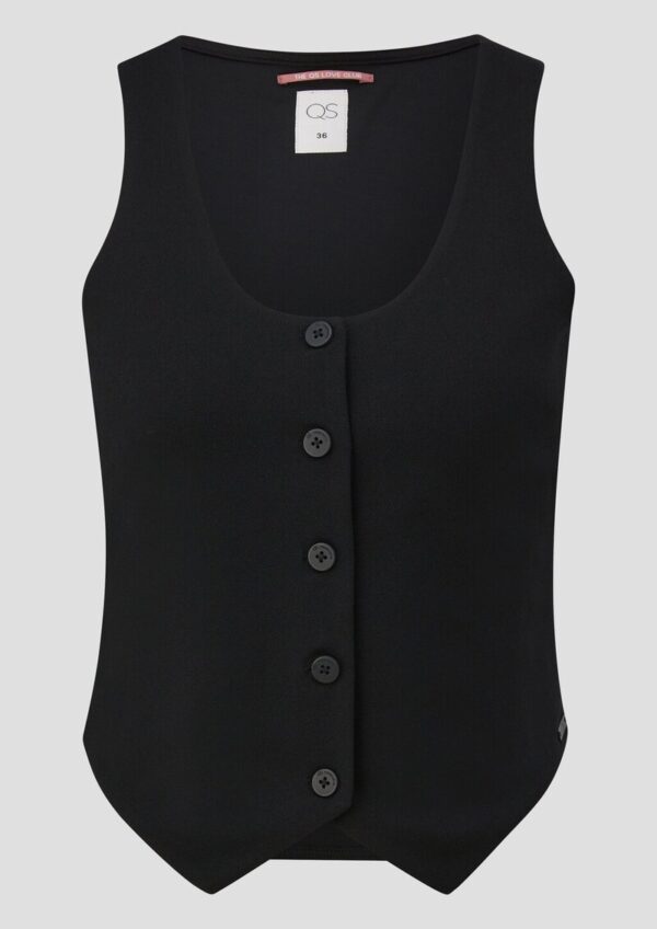 Schmal geschnittene Weste aus Interlockjersey