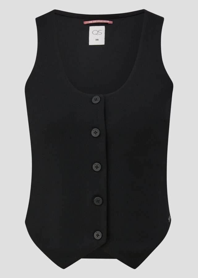 Schmal geschnittene Weste aus Interlockjersey