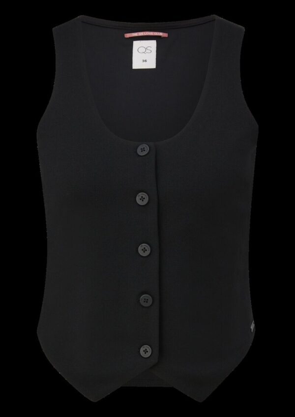 Schmal geschnittene Weste aus Interlockjersey