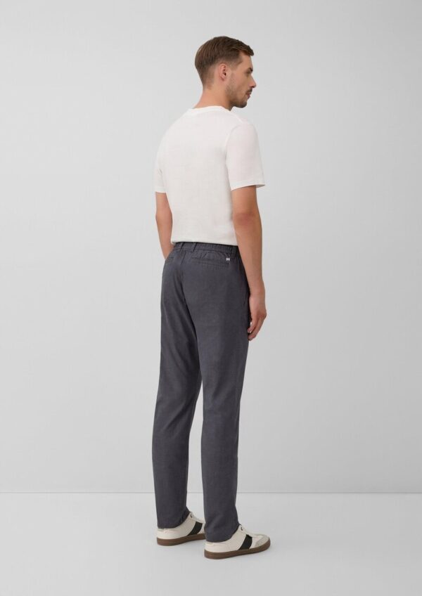 Phoenix: Gemusterte Chino aus Baumwollstretch mit Elastikbund