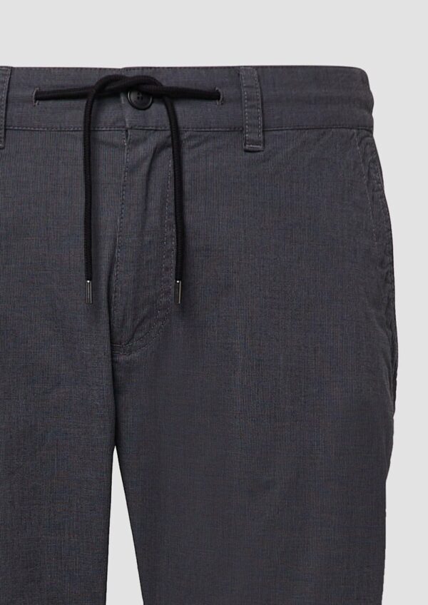 Phoenix: Gemusterte Chino aus Baumwollstretch mit Elastikbund