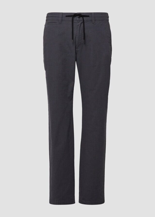Phoenix: Gemusterte Chino aus Baumwollstretch mit Elastikbund