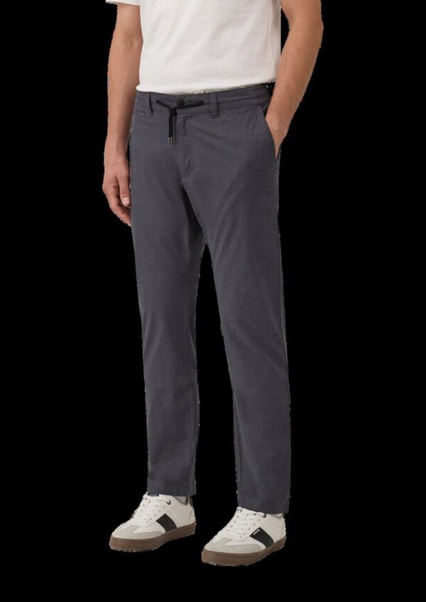 Phoenix: Gemusterte Chino aus Baumwollstretch mit Elastikbund