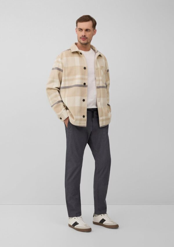 Phoenix: Gemusterte Chino aus Baumwollstretch mit Elastikbund