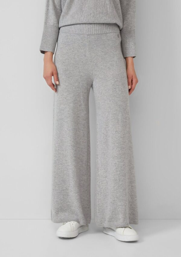 Hochwertige Strickhose aus Kaschmirmix mit Extra-Wide-Leg