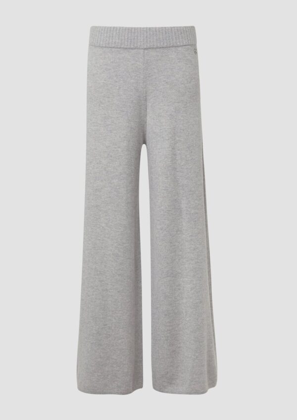 Hochwertige Strickhose aus Kaschmirmix mit Extra-Wide-Leg