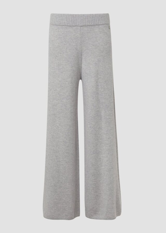 Hochwertige Strickhose aus Kaschmirmix mit Extra-Wide-Leg