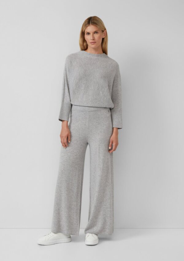 Hochwertige Strickhose aus Kaschmirmix mit Extra-Wide-Leg