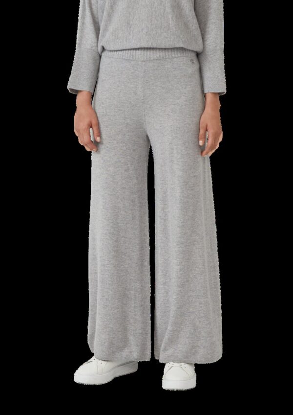 Hochwertige Strickhose aus Kaschmirmix mit Extra-Wide-Leg