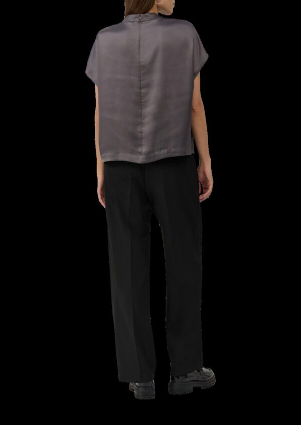 Fließende Satin-Bluse im Loose Fit