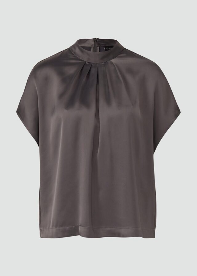 Fließende Satin-Bluse im Loose Fit