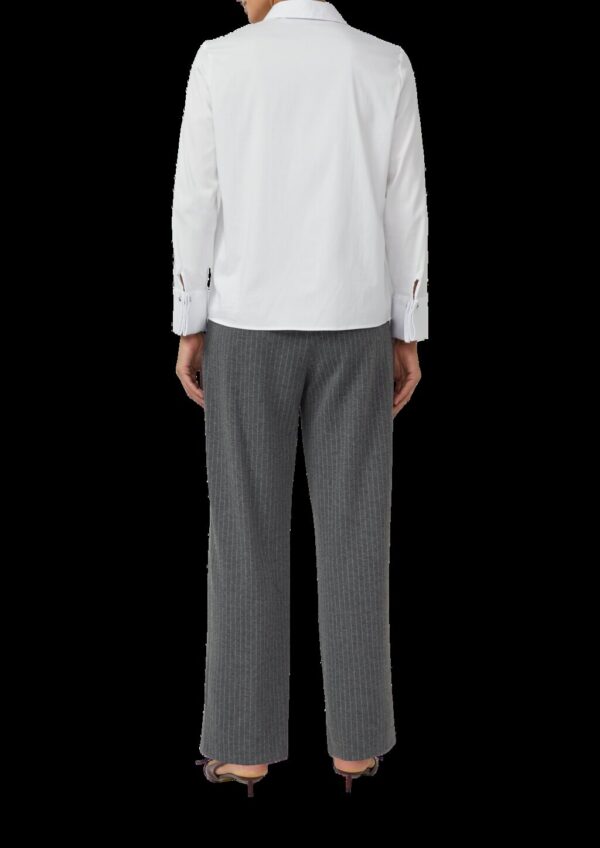 Popeline-Bluse mit Umschlag an den Manschetten