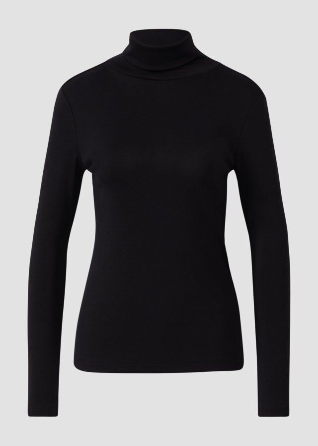 Longsleeve im Slim Fit mit Rollkragen