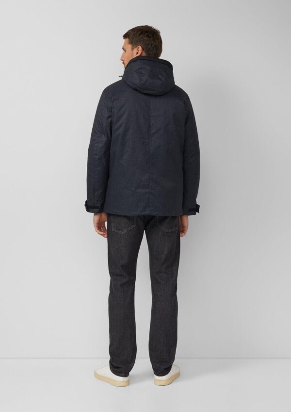 Wattierte Jacke mit Kapuze und Zip-Details