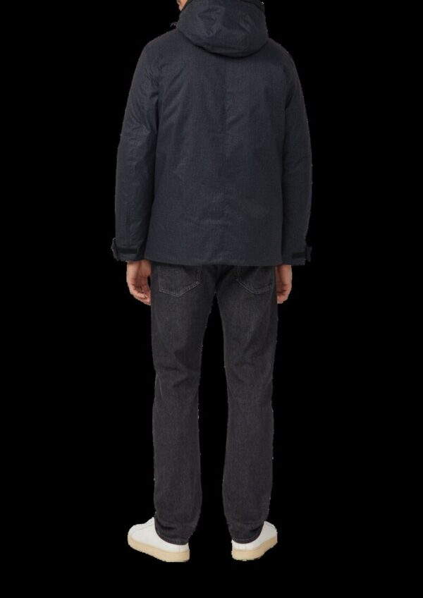 Wattierte Jacke mit Kapuze und Zip-Details