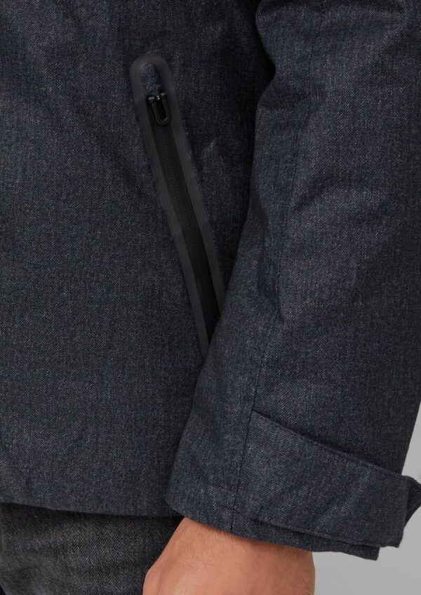 Wattierte Jacke mit Kapuze und Zip-Details