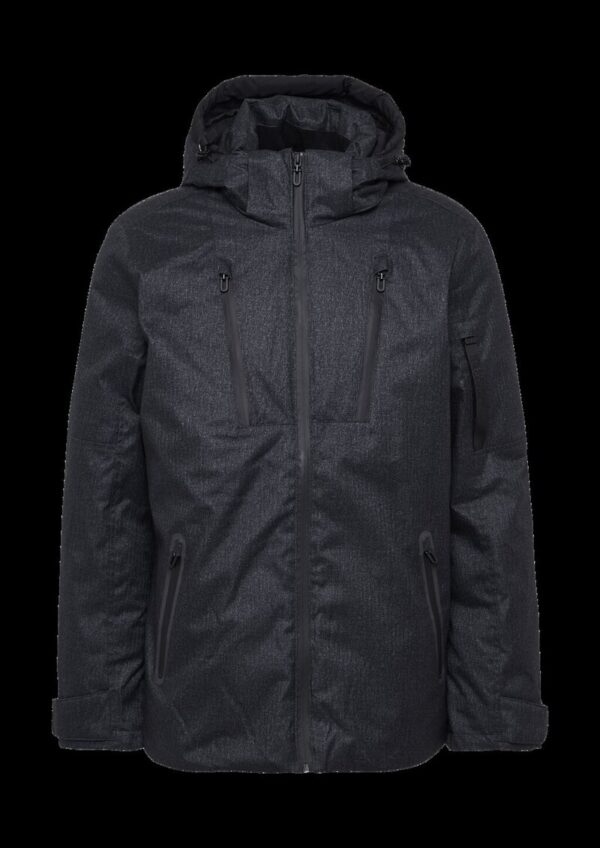 Wattierte Jacke mit Kapuze und Zip-Details