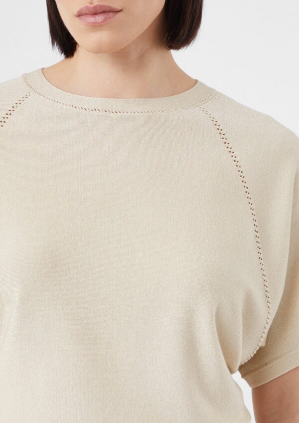 Strickpullover im Relaxed Fit mit kurzen Fledermausärmeln