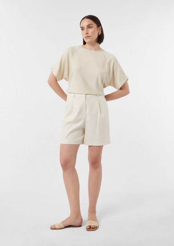 Strickpullover im Relaxed Fit mit kurzen Fledermausärmeln