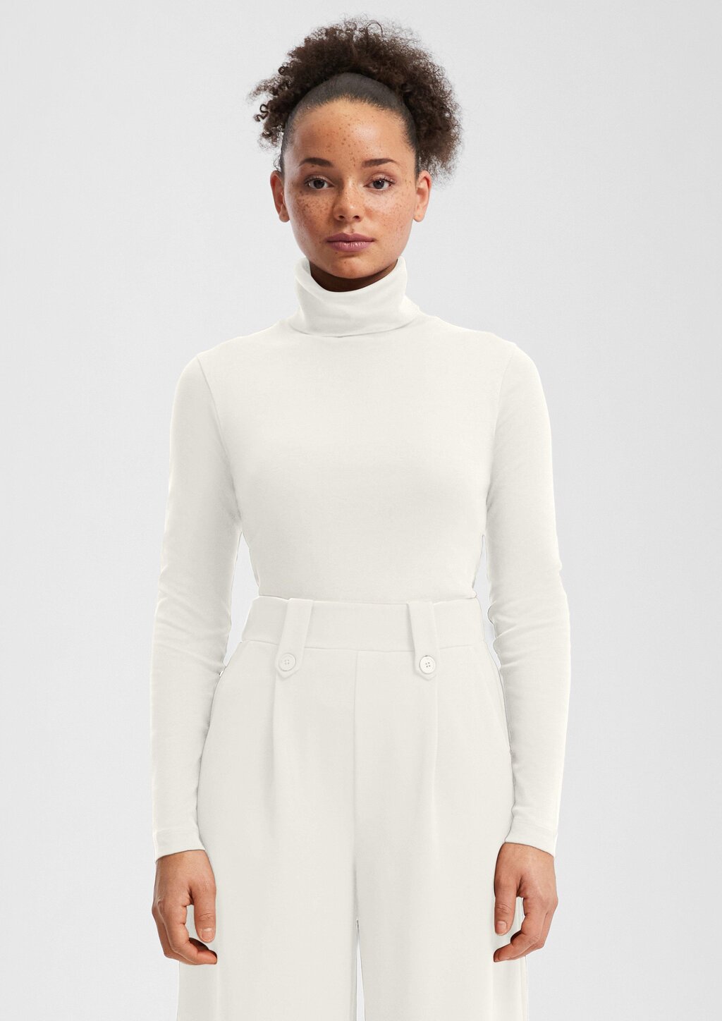 Langarmshirt mit Rollkragen