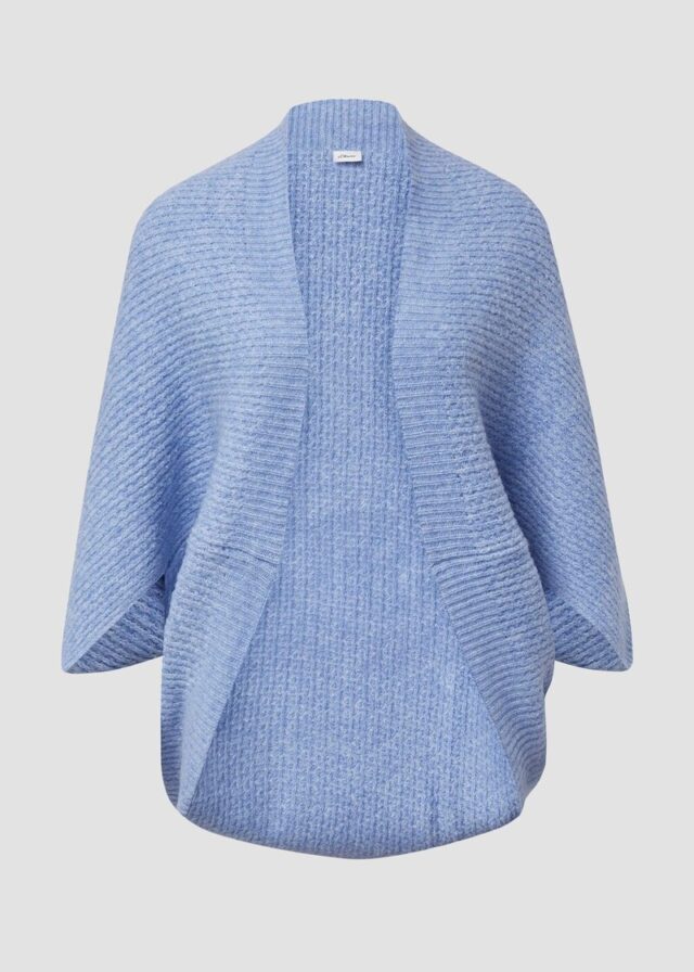 O-Shape-Poncho aus Wollmix