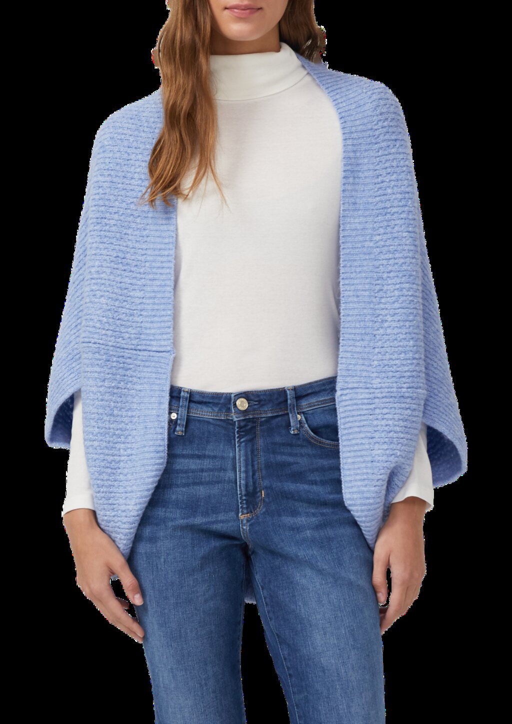 O-Shape-Poncho aus Wollmix