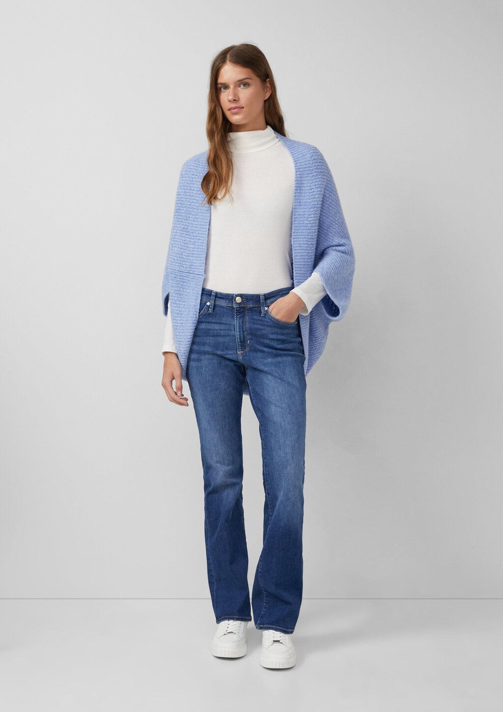 O-Shape-Poncho aus Wollmix