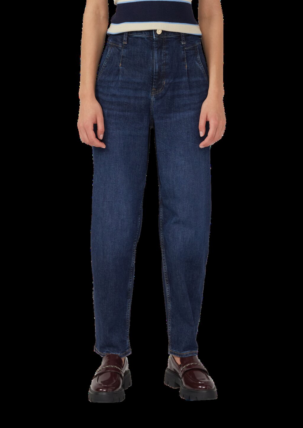 Ankle Jeans / Regular Fit / High Rise / Barrel Leg / 360° Denim