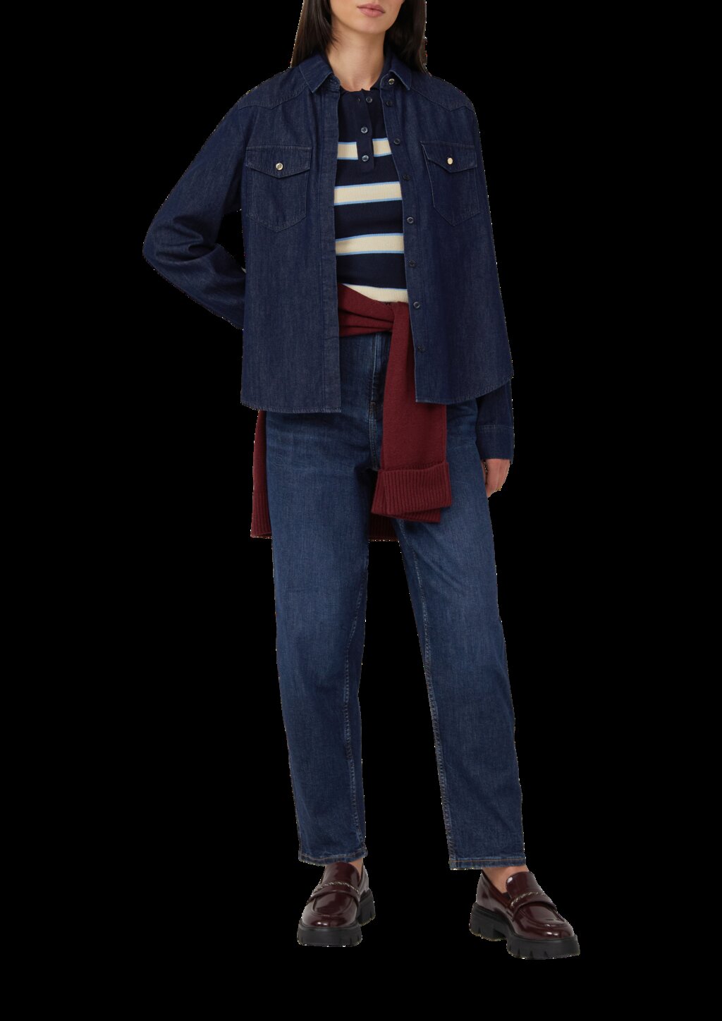 Ankle Jeans / Regular Fit / High Rise / Barrel Leg / 360° Denim