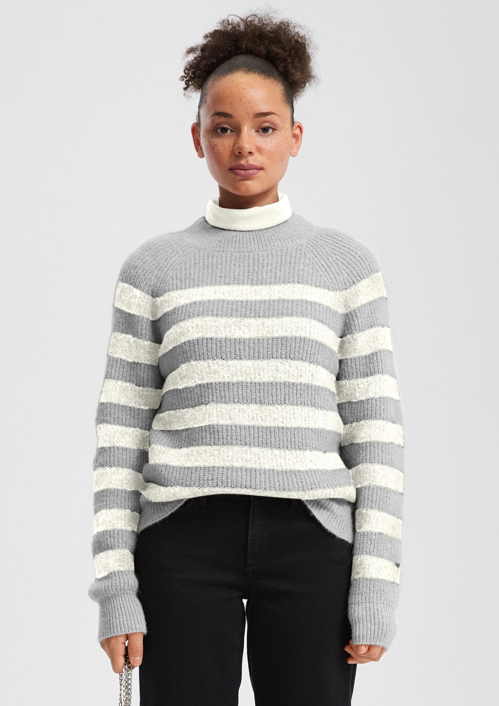 Melierter Pullover